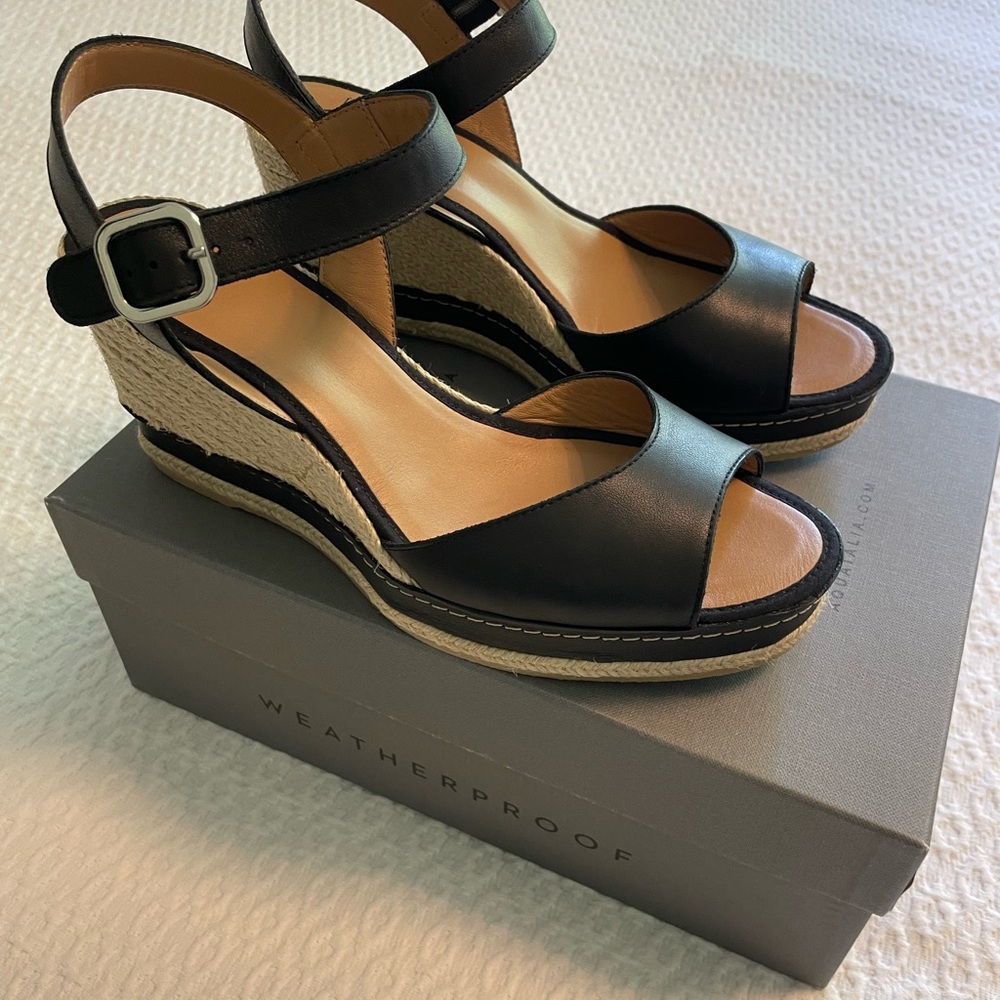 Aquatalia Leena Black espadrilles size 9/39